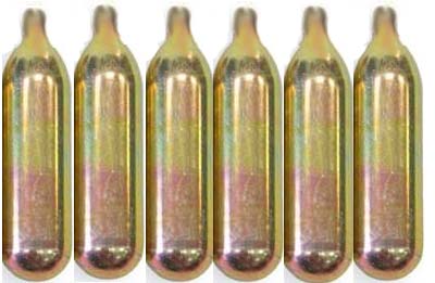 (image for) 6 Pack 16 gram CO2 Cartridge (3/8 threaded)