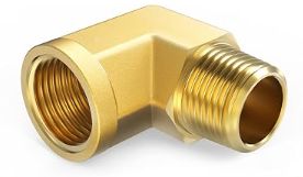 (image for) 90 Degree Brass Street Elbow, 1/4" NPT Male Pipe to 1/4"
