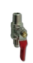(image for) 1/4 Turn Gas Shutoff valve with check 1/4" MPT x 1/4" MFL