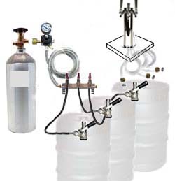 (image for) 3 Keg Freezer/Small Refridgerator Conversion System