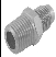 (image for) Stainless steel Half Union, 1/4" MFL x 1/4" MPT (LHT)