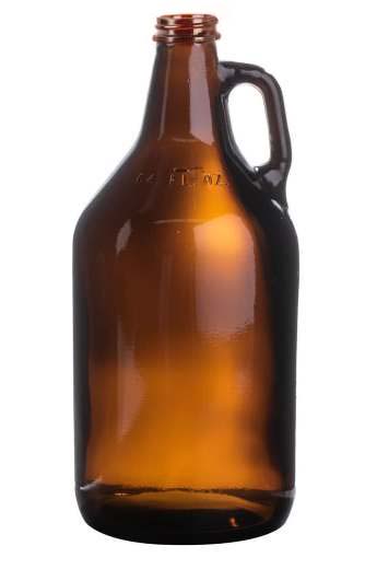 (image for) Amber Beer Growler (32 ounce screw top)