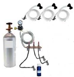 (image for) 3 Keg Basic Homebrew CO2 System (Ball Lock without kegs)