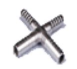 (image for) 1/4" Stainless Steel Barb Cross