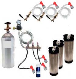 (image for) 3 Keg Refrigerator Homebrew CO2 System (Pin Lock)