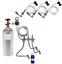 (image for) 3 Keg Refrigerator Homebrew CO2 System (Ball Lock without kegs)