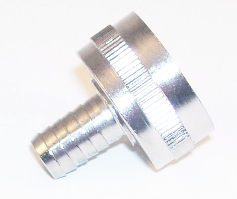 (image for) SS 1/2" Barb X 3/4" Garden Hose Swivel.