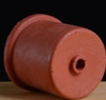 (image for) Red Rubber 50 mm Single Hole Carboy Cap
