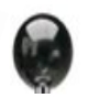 (image for) Round Black Knob -high gloss faucet knob.