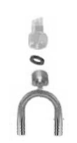 (image for) 1/4" SS Two Line U Bend Splitter to sanke thread