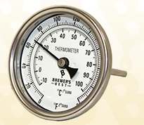 (image for) Kettle Thermometer 1/2" NPT (Fahrenheit and Celsius)