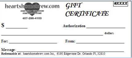 (image for) Paper Gift Certificate