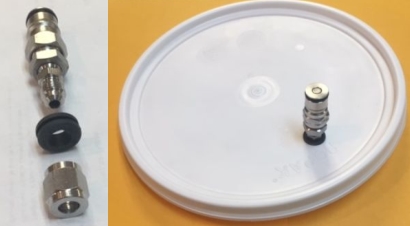 (image for) Ball Lock Gas Post Grommet Bulkhead Fitting.