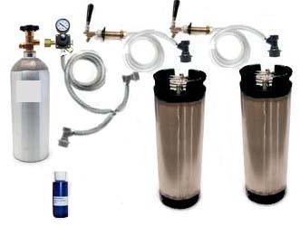 (image for) 2 Keg Refrigerator Homebrew CO2 System (used Ball Lock)