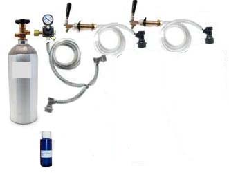 (image for) 2 Keg Refrigerator Homebrew CO2 System (Ball Lock without kegs)