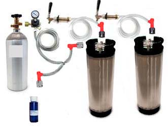 (image for) 2 Keg Refrigerator Homebrew CO2 System (Pin Lock)