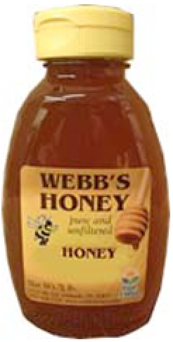 (image for) Webbs Central Fl Pure & Unfiltered Palm Honey 1lb