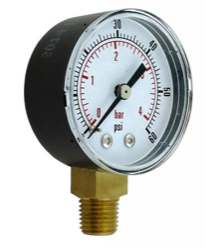 (image for) Mini Low Side Gauge 1/8" NPT 0-30 psi ( RHT)