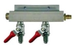 (image for) 2 Way Manifold 1/4" MFL (chose FFL barbs/fitting for each port)