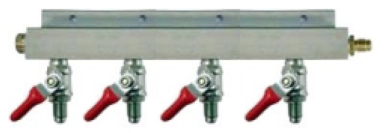 (image for) 2 Way Manifold 1/4" MFL (chose FFL barbs/fitting for each port)