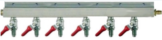(image for) 2 Way Manifold 1/4" MFL (chose FFL barbs/fitting for each port)