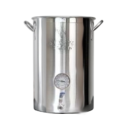 (image for) 8 Gallon SS Brewers Best Basic Kettle w/Thermometer & Valve
