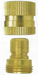 (image for) 3/4" Garden Hose Coupler Quick Disconnect Set