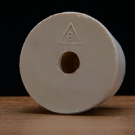 #8 Rubber Stopper Drilled for Airlocks (image for) #8 Rubber Stopper Drilled for Airlocks