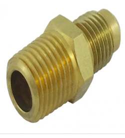 (image for) Brass Half Union, 1/4" MFL x 1/4" MPT