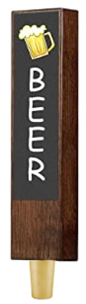 (image for) 9" Walnut Chalkboard Tap Handles (w/ white liquid chalk marker.)