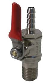 (image for) 1/4 Turn 1/4" Barb Shut-off with check valve