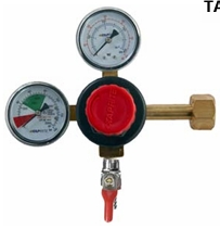 (image for) Double Gauge Regulator W/ 1/4 turn shut off valve