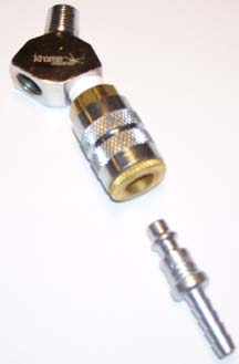 (image for) Co2 Gas Regulator Y fitting with 1/4" barb Quick Disconect